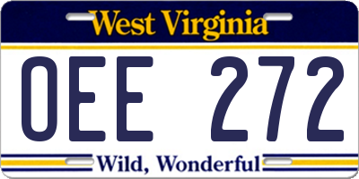 WV license plate OEE272