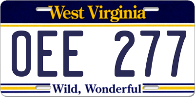 WV license plate OEE277