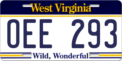 WV license plate OEE293