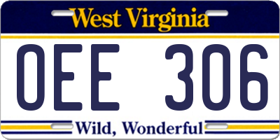 WV license plate OEE306