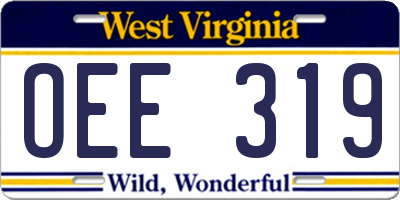 WV license plate OEE319