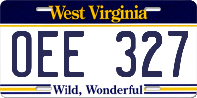 WV license plate OEE327