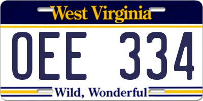 WV license plate OEE334