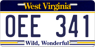 WV license plate OEE341