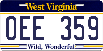 WV license plate OEE359