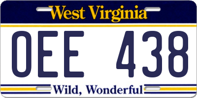 WV license plate OEE438