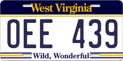 WV license plate OEE439