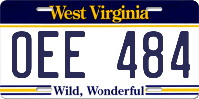 WV license plate OEE484