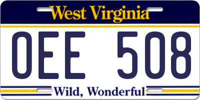 WV license plate OEE508