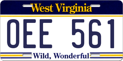WV license plate OEE561