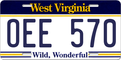WV license plate OEE570