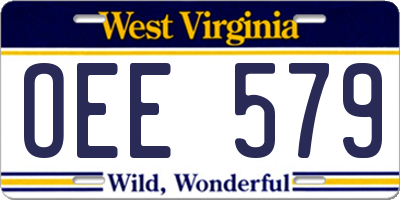 WV license plate OEE579