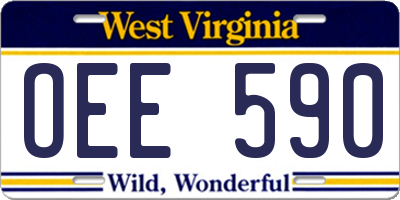 WV license plate OEE590