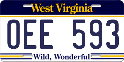 WV license plate OEE593