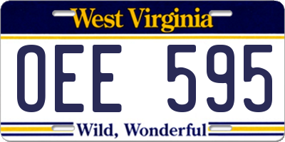 WV license plate OEE595