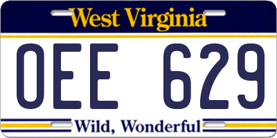 WV license plate OEE629