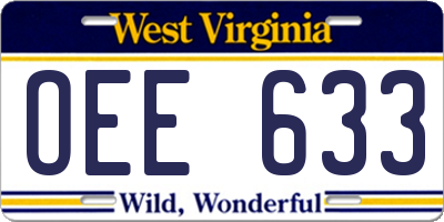 WV license plate OEE633