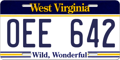 WV license plate OEE642