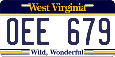 WV license plate OEE679