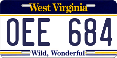 WV license plate OEE684