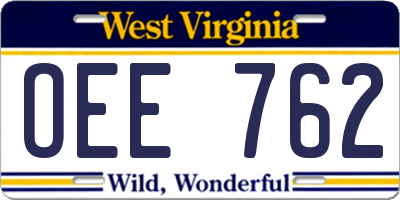 WV license plate OEE762