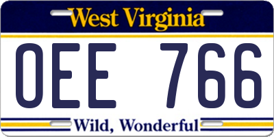 WV license plate OEE766