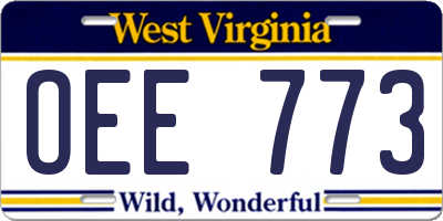 WV license plate OEE773