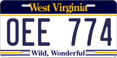WV license plate OEE774