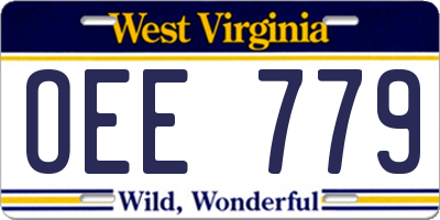 WV license plate OEE779