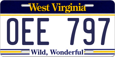 WV license plate OEE797