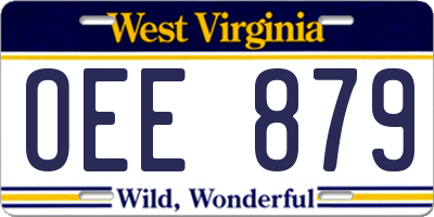 WV license plate OEE879