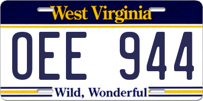 WV license plate OEE944