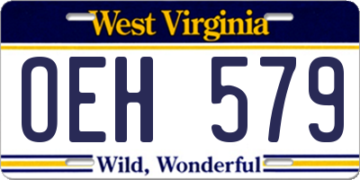 WV license plate OEH579