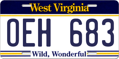 WV license plate OEH683