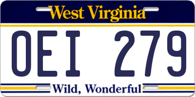 WV license plate OEI279