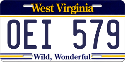 WV license plate OEI579