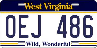 WV license plate OEJ486