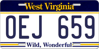 WV license plate OEJ659