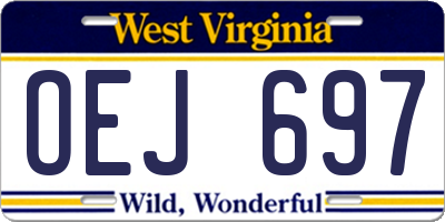 WV license plate OEJ697