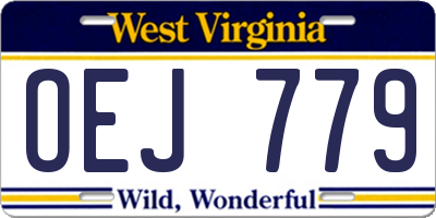 WV license plate OEJ779