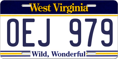 WV license plate OEJ979