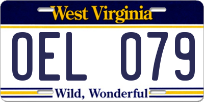 WV license plate OEL079
