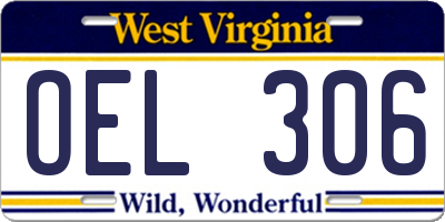 WV license plate OEL306