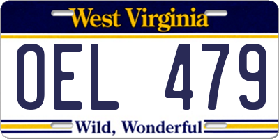 WV license plate OEL479