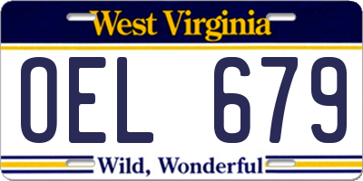 WV license plate OEL679
