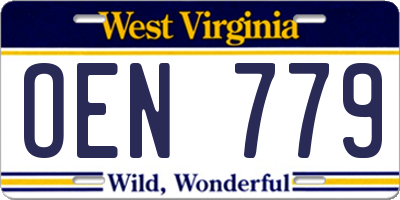 WV license plate OEN779