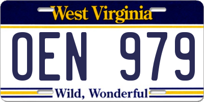 WV license plate OEN979