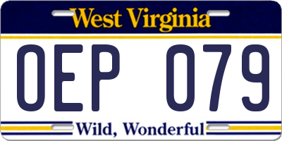 WV license plate OEP079