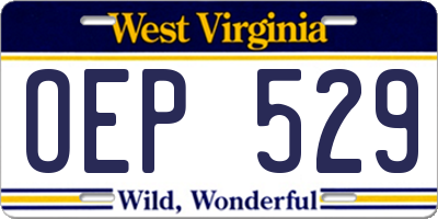WV license plate OEP529