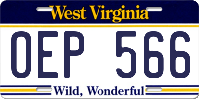 WV license plate OEP566
